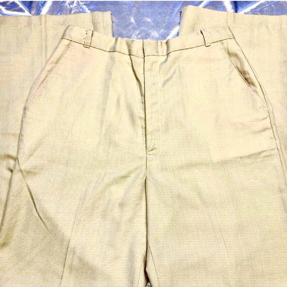 3/$32 VTG 70s GATOR of FLORIDA Khaki Straight Leg Chino Style Dress Pants 28/31 - Picture 3 of 10